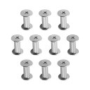 25個 M4 バインディングスクリュー M4 x 10mm ニッケルメッキ カーボンスチール クロスヘッド バットスクリュー バインディングポストスクリューキット スクラップブック フォトアルバム 製本用 DIY レザーサドル パースベルト