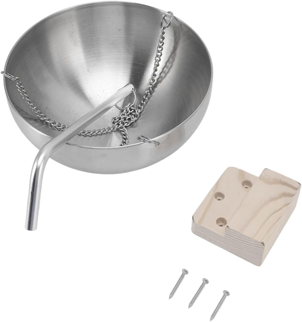 ステンレススチール サウナ アロマオイルカップ 木製ブロック付き 12cm エンシャルオイルボウル サウナ..