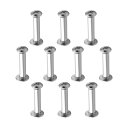 20個 M3 バインディングスクリュー M3 X 16mm ニッケルメッキ カーボンスチール クロスヘッド バットスクリュー バインディングポスト スクリューキット スクラップブック フォトアルバム 製本用 DIY レザーサドル パース ベルト レッド