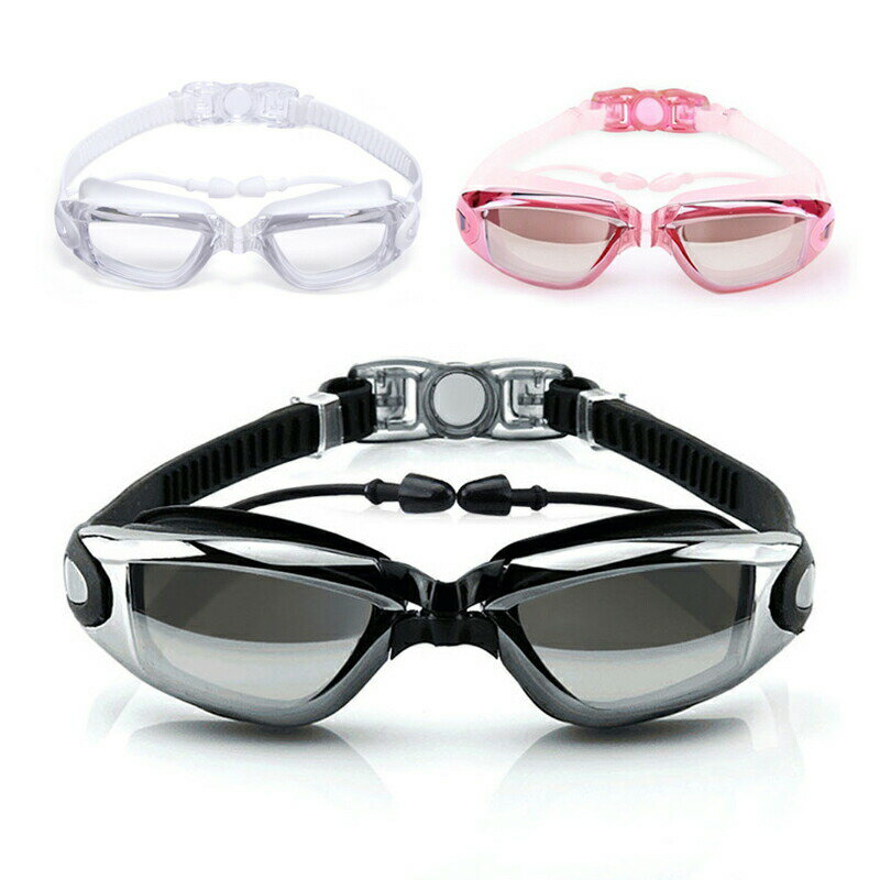 スイムゴーグル ミラー 曇り防止 耳栓付 UVカット スイミングゴーグル 水泳 競泳 練習 初心者 海水浴 プール 水泳メガネ 漏れがない 人間工学 ベルト調節...