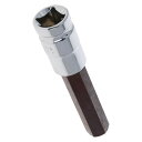 1/2インチドライブ x H14 (14mm) 六角ビットソケット、S2スチールビット、CR-Vソケット 長さ4インチ 1個