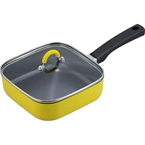 和平フレイズ フライパン スクエアパン イエロー IH対応 ガラス蓋付 トゥーメイ