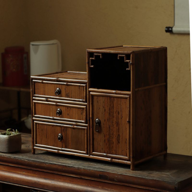 天然竹製 茶棚 梅鹿竹 整理収納 おしゃれ ナチュラル お茶 茶道具 収納 キッチントレー インテリア キッチン雑貨 キッチン用品 職人作る【送料無料】