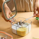 キッチン調味料ボックス4コンパートメントワンピース家庭用調味料ジャーセット定量塩分管理タンクマルチコンパートメント調味料収納ボックスボトル3312
