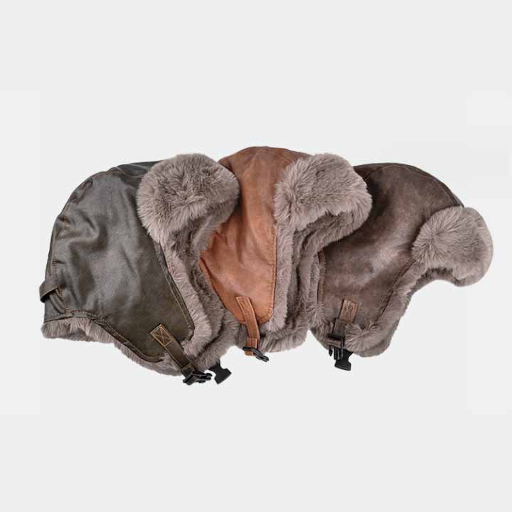 フライトキャップ 帽子 耳あて付き 飛行帽 暖かい ボア キャップ ハット 防寒 保温 冬用 暖かい 秋冬 帽子 お散歩(4)