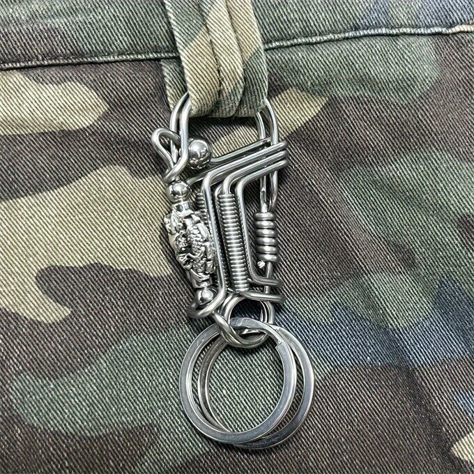 ステンレス鋼 キーホルダー キーリング 手作り 登山 DIY アウトドア 航海 手作り ハンドメイド 車のキ..