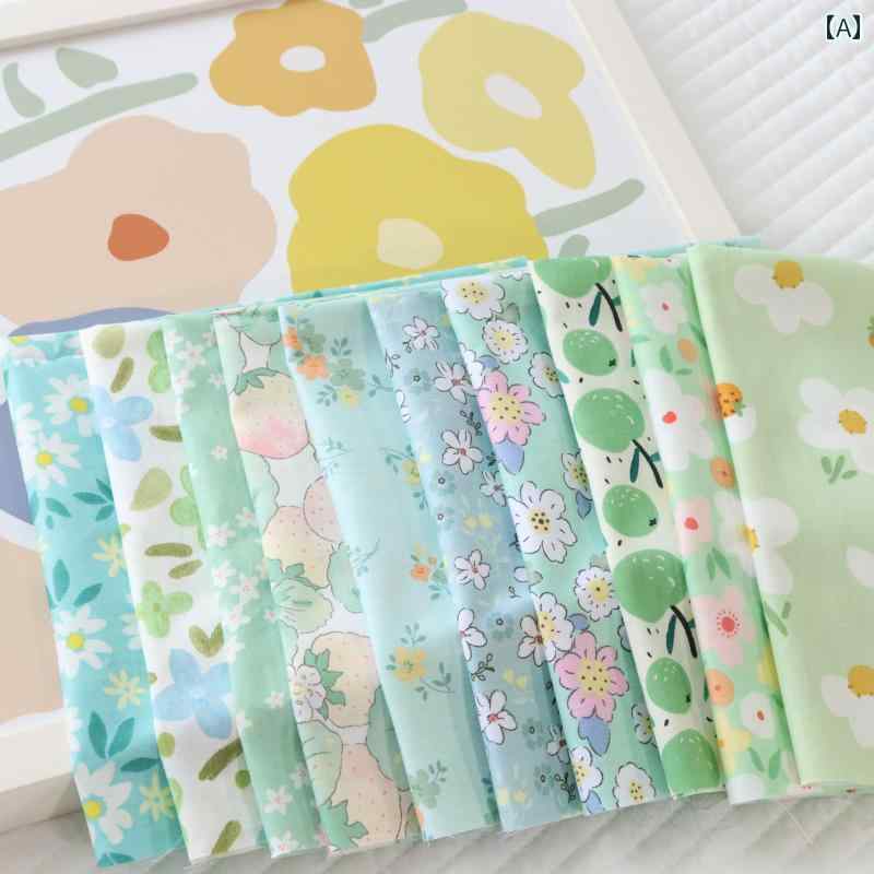 布 DIY 生地 材料 ツイル 綿 生地 DIY パッチワーク 布 セット キルト ピンク イエロー ブルー グリーン シリーズ