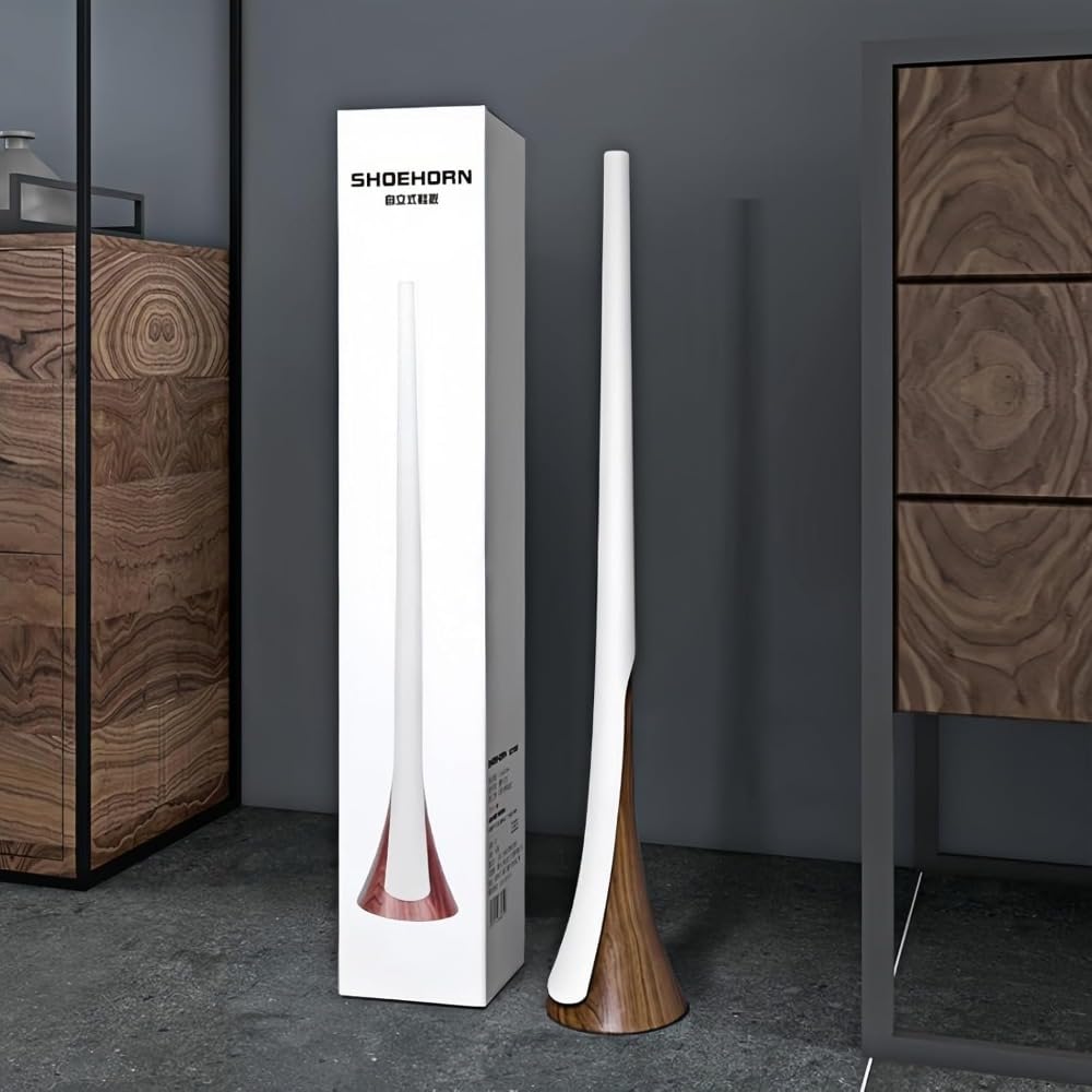 靴べら 靴べら ロング スタンド付き 日本の長柄立ち靴べら、 世帯年配の靴のスプーン、 土台付きの便利..