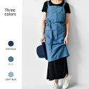 デニム エプロン 綿麻 料理 家事 仕事 ママ服 袋付き キャミ ワンピ 防水 サロペット 韓国ファッション