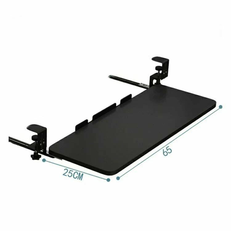 オフィス用 スライドテーブル キーボードスライダー 省スペース 高さ調節可能 人間工学 デスク取付 キ..