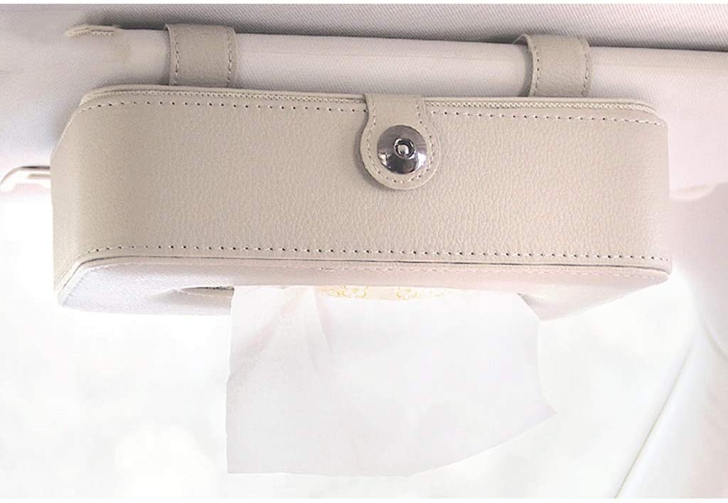 車のティッシュホルダーサンバイザーナプキンホルダー、PUレザー組織ボックス、車の使用アクセサリーの..