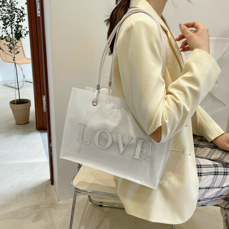 トートバッグ 巾着付き レディース プールバッグ ビニールバッグ おしゃれ 大人 女の子 ポーチ付き 撥..