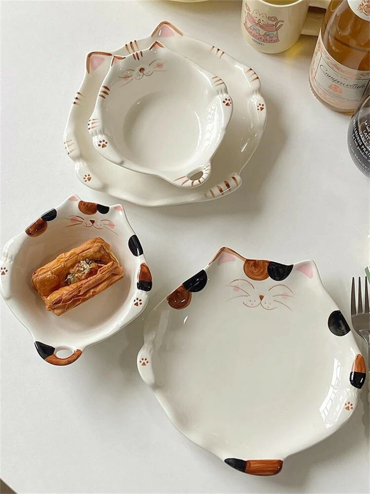 韓国ファッションゆがみ形釉下彩陶器...