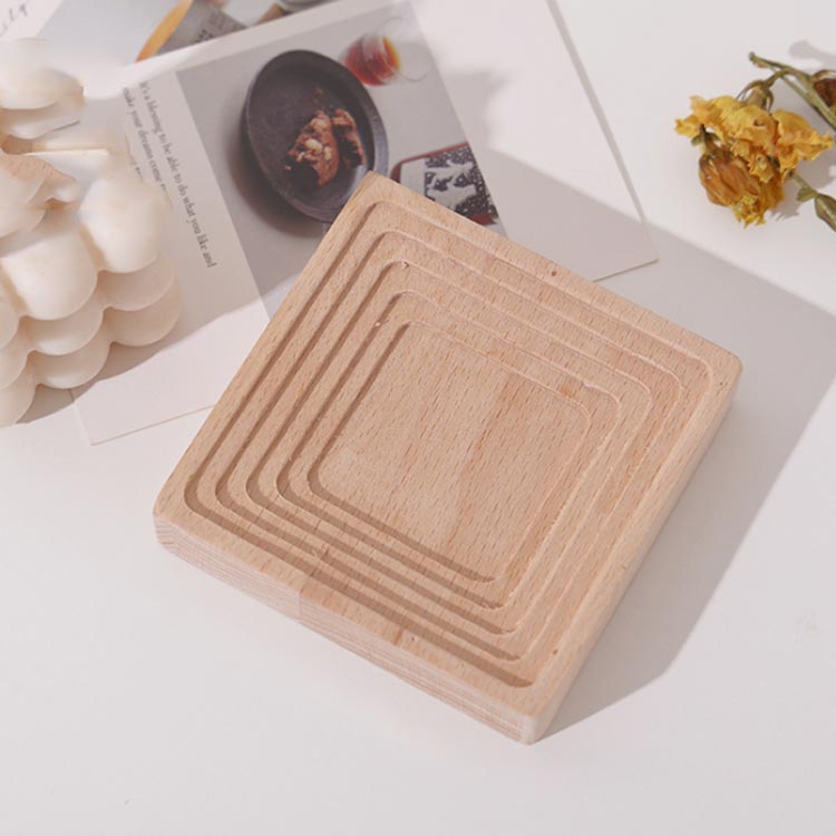 四角 スクエア 正方形 トレー 天然木 ウッドプレート インテリア おしゃれ ナチュラル ウェーブ アーチ カフェ風 ディスプレイ ウッドトレイ トレイ 木製トレー