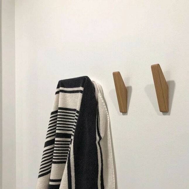 木製フック 壁掛けハンガー 北欧 ウォールナット 石膏ボード壁 コート掛け 両用フック フック 玄関用 ..