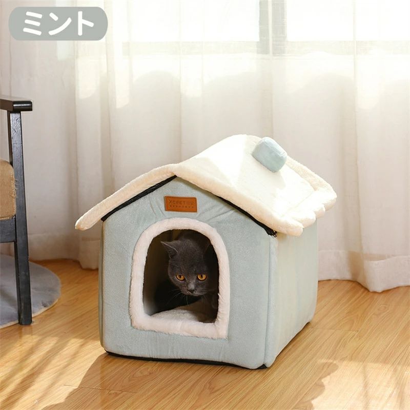 猫 犬ハウス ドーム型 犬小屋 ペットハウス 猫ハウス 猫ベット 犬ベッド 室内用 冬 水洗える 折りたた..