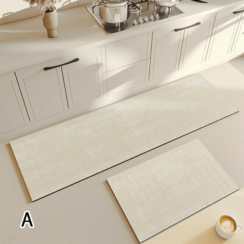 セット 珪藻土 キッチン カーペット ラグ 洗える 防水防油 吸水速乾 滑り止め ロング キッチンマット 玄関マット 洗える フロアマット キッチン用品 じゅうたん 敷物 長方形 おしゃれ 北欧 台所 ベランダ 廊下