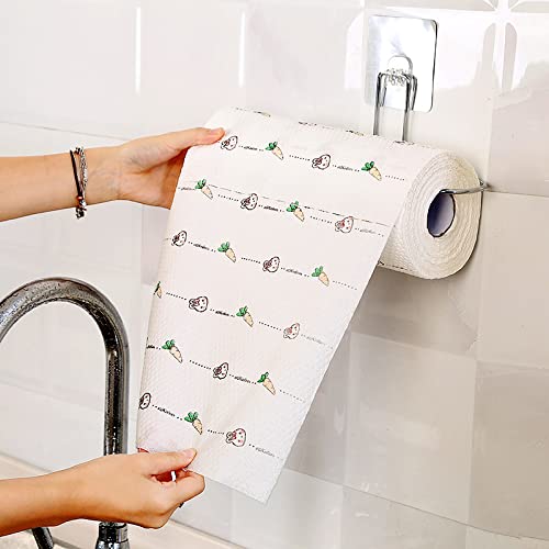 キッチンペーパー 洗える 不織布 ペーパータオル 強力厚手タイプ プリント柄付き 50カット/ロール 乾湿..