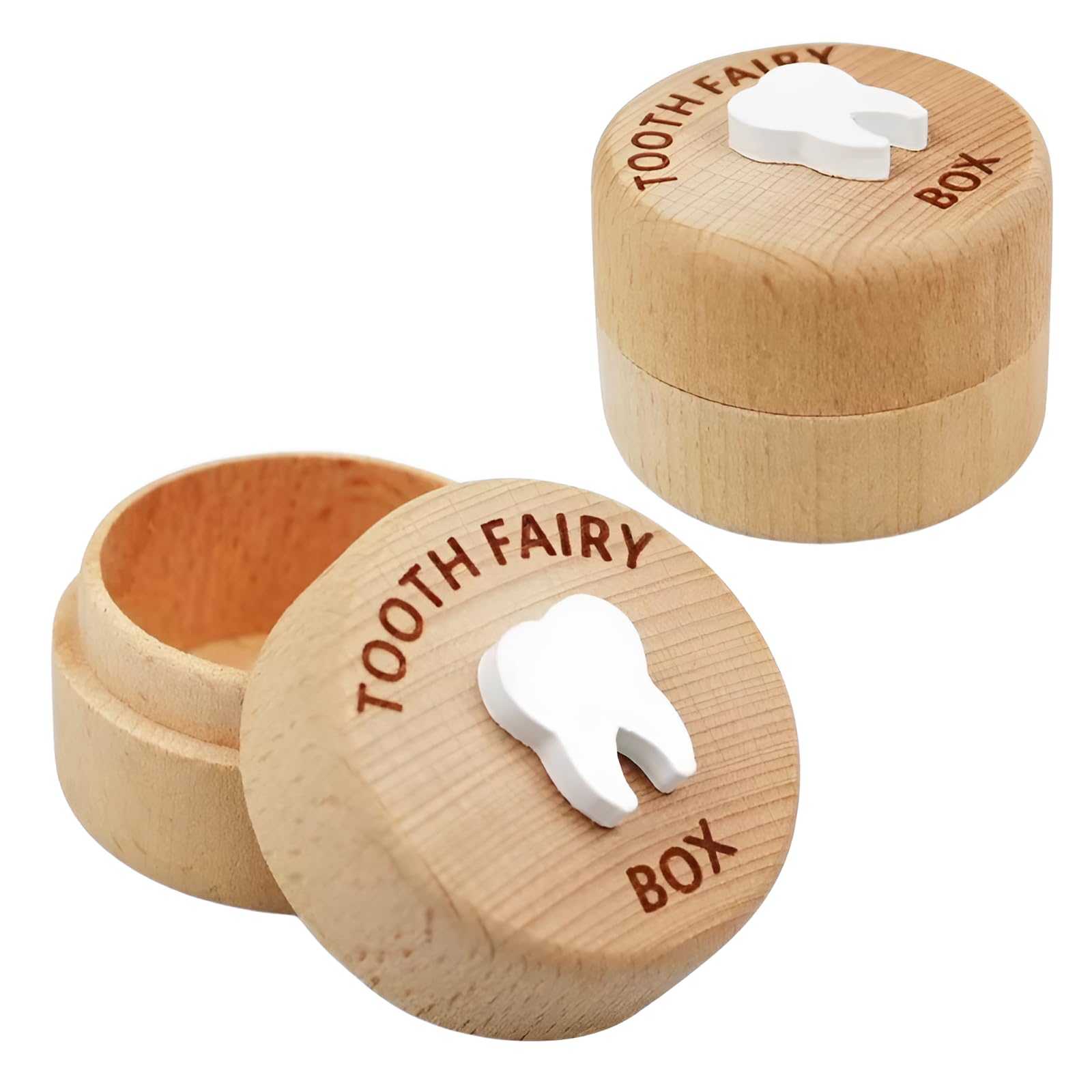 乳歯ケース 木製 乳歯入れ コンパクト（乳歯保存/成長記録） かわいい オシャレ メモリアルグッズ 男女..