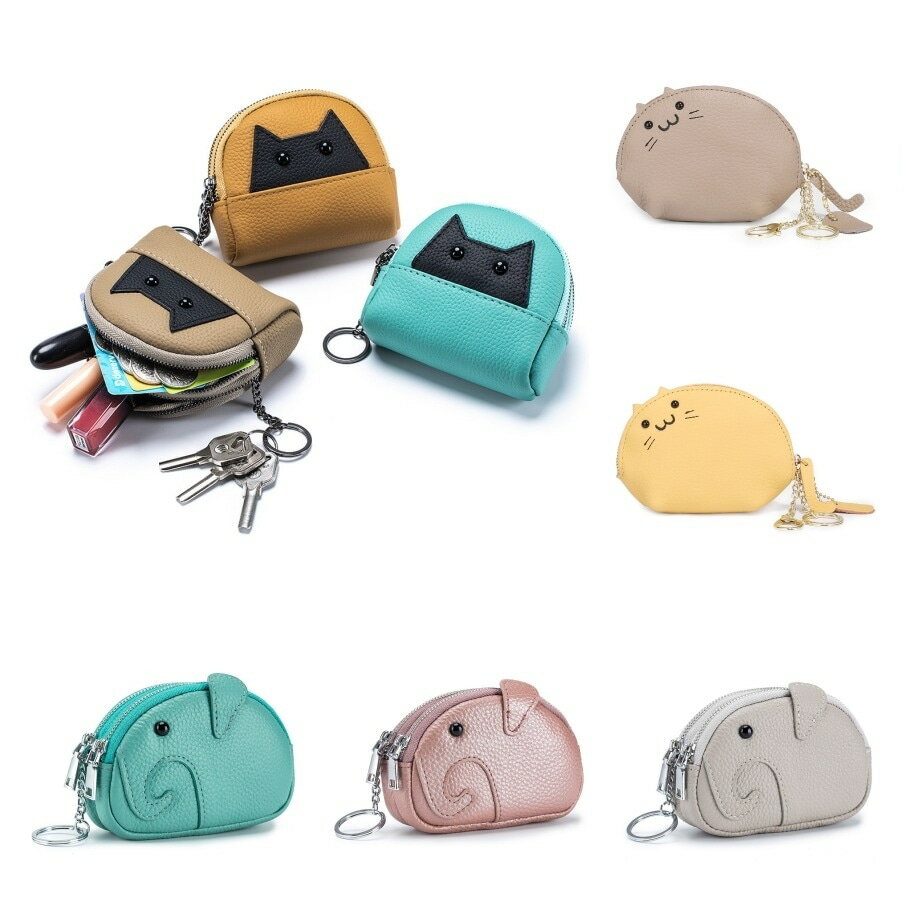 可愛いミニ財布キャラクター小銭入れ レディースメイクポーチ韓国ファッション本革コインケース キーケース