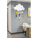 掛け時計 壁掛け時計 48X63CM クロック 星雲柄 デザイン 子供部屋 アクリル 北欧 新築祝い ギフト 電池 静音 時計 インテリア 新生活応援