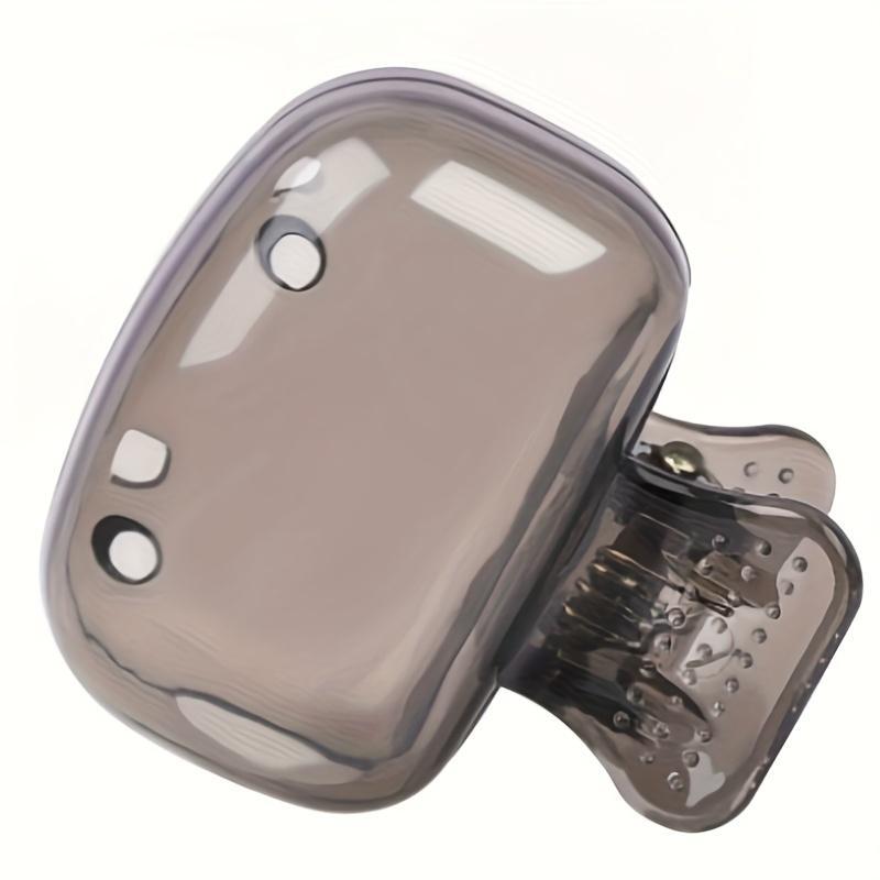 旅行に便利な歯ブラシ収納クリップ＆ヘッドプロテクターキャップ - 透明プラスチック製衛生カバー