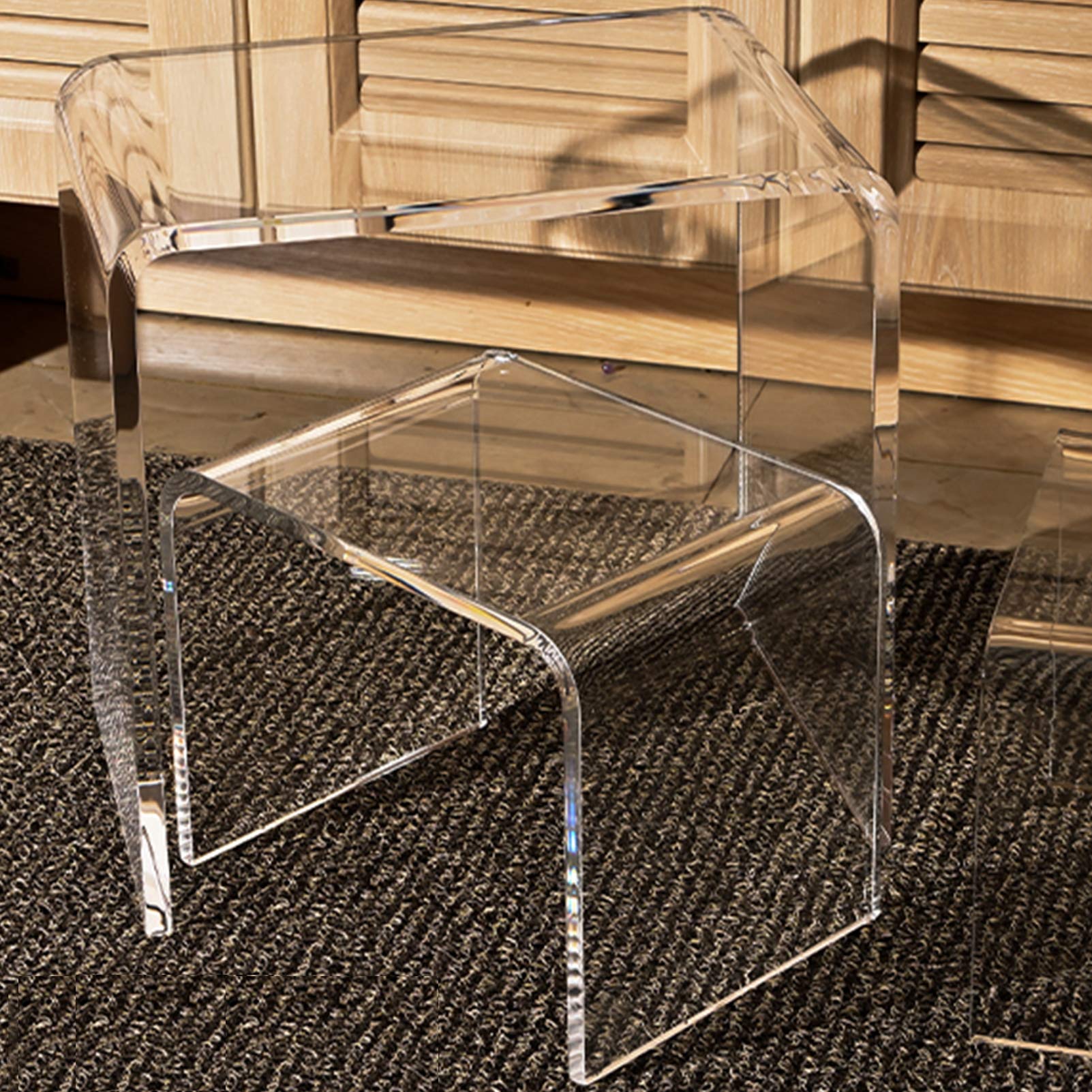 アクリルテーブル ローテーブル コーヒーテーブル 透明 モダン バスチェア 展示台 アクリル ディスプレ..