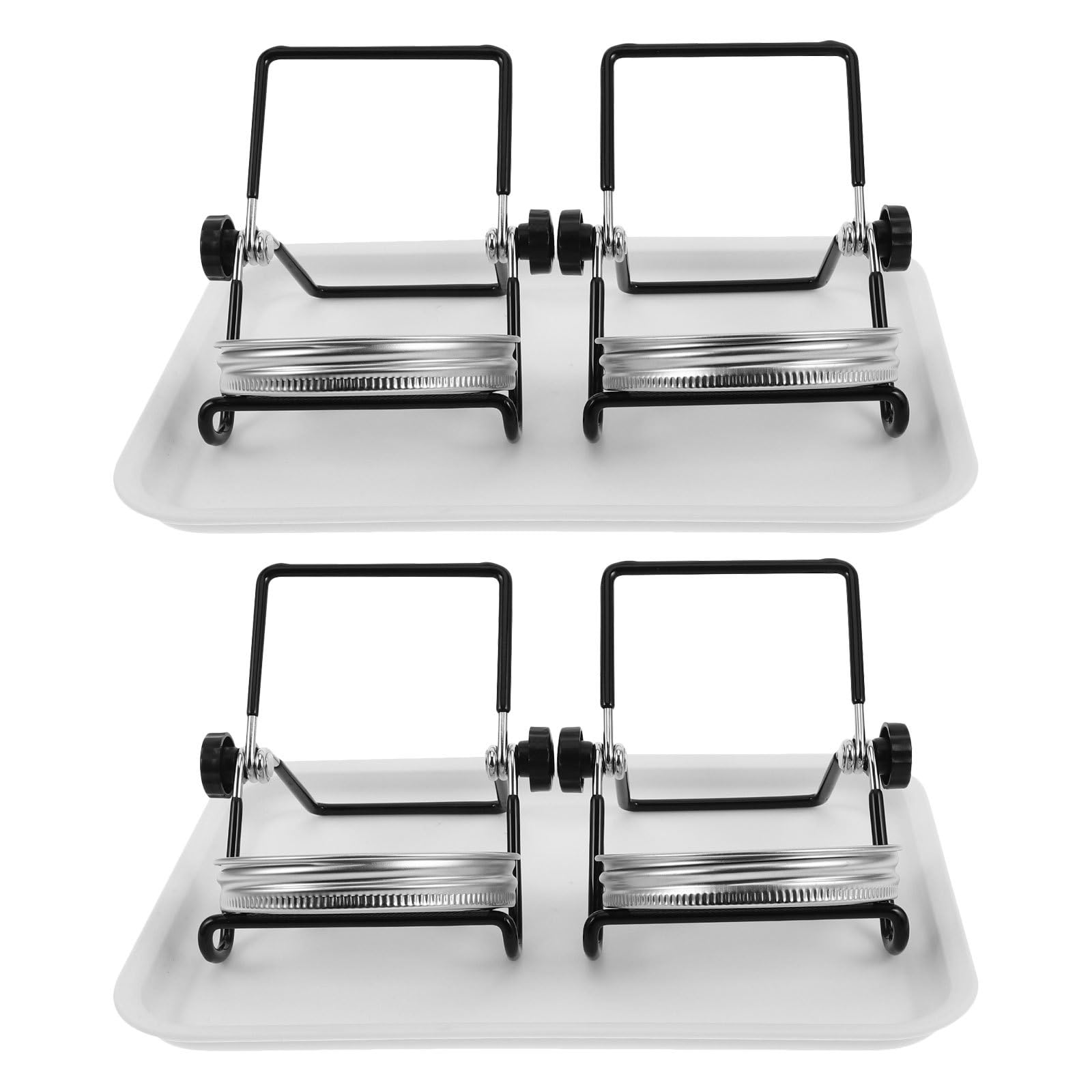 2セット発芽ジャーアクセサリーセット：ステンレススチール発芽蓋スクリーン/トレイ/スタンド - 広口メ..