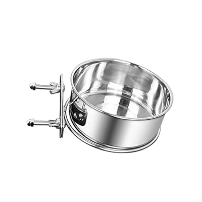 ペットボウル 固定 ステンレス製 ペットぶら下げボウル ペット食器 水飲みボウル ステンレス製 餌入れ ..