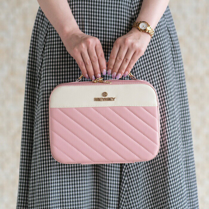 コスメ収納ボックス S 鏡付き メイクバック コスメポーチ おしゃれ かわいい バニティバッグ 送料無料 便利 化粧品収納 メイク道具入れ 化粧箱 ラッピング可 誕生日プレゼント 女友達 女性