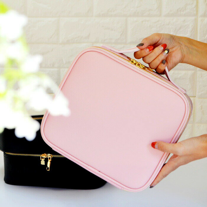 メイクボックス 大容量 持ち運び ［メイクボックス ナチュメイプル ] ちょうどいいね！ コンパクト コスメボックス 移動 仕切り 送料無料 メイクバック 収納 旅行 機能的 バニティケース 誕生日プレゼント 女友達 ギフト プレゼント 大人 女性