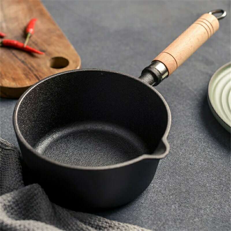 油鍋 片手鍋 ミルクパン 鍋 一人鍋 なべ小鍋 揚げ物 鍋 手作り鉄鍋 ミルクパン ソースパン IH対応 湯沸かし 鋳鉄製 非シリコン塗装 シリコーン塗装無し お手入れ簡単 長持ち 健康と美味しさにこだわる人が選ぶ鉄フライパン 熱伝導が早く