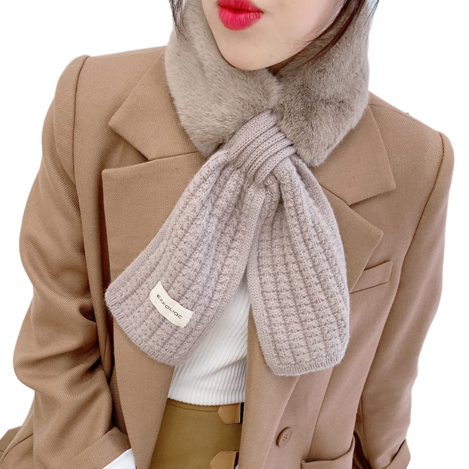 フェイクファー マフラー ティペット レディース 柔らかい フェイクファー スヌード 小顔効果 おしゃれ..