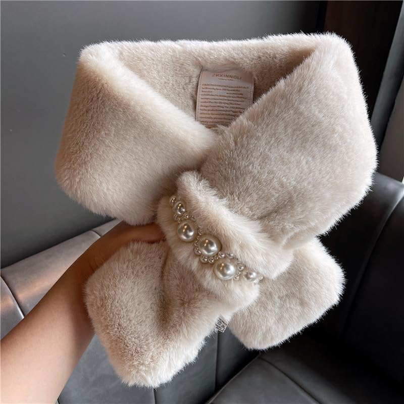 差し込みマフラー レディース ふわふわ マフラー フェイクファー ティペット スヌード もこもこ 暖かい..