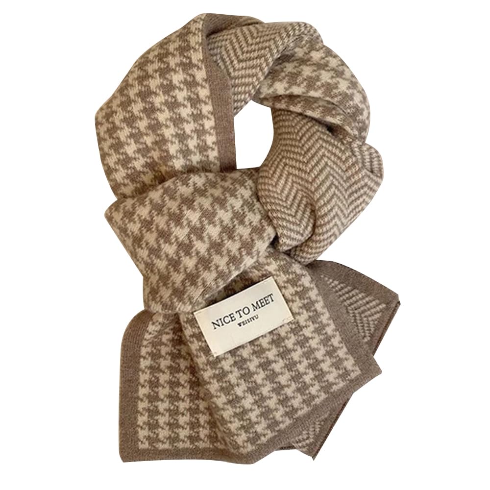 マフラー カシミヤタッチ ストール スカーフ 千鳥格子 両面 使える 肌触り良い 防風 防寒 秋冬 人気 ソ..