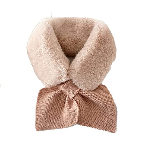 フェイクファー ティペット レディース ミニニット ファーマフラー あったかい ネックウォーマー 首巻..