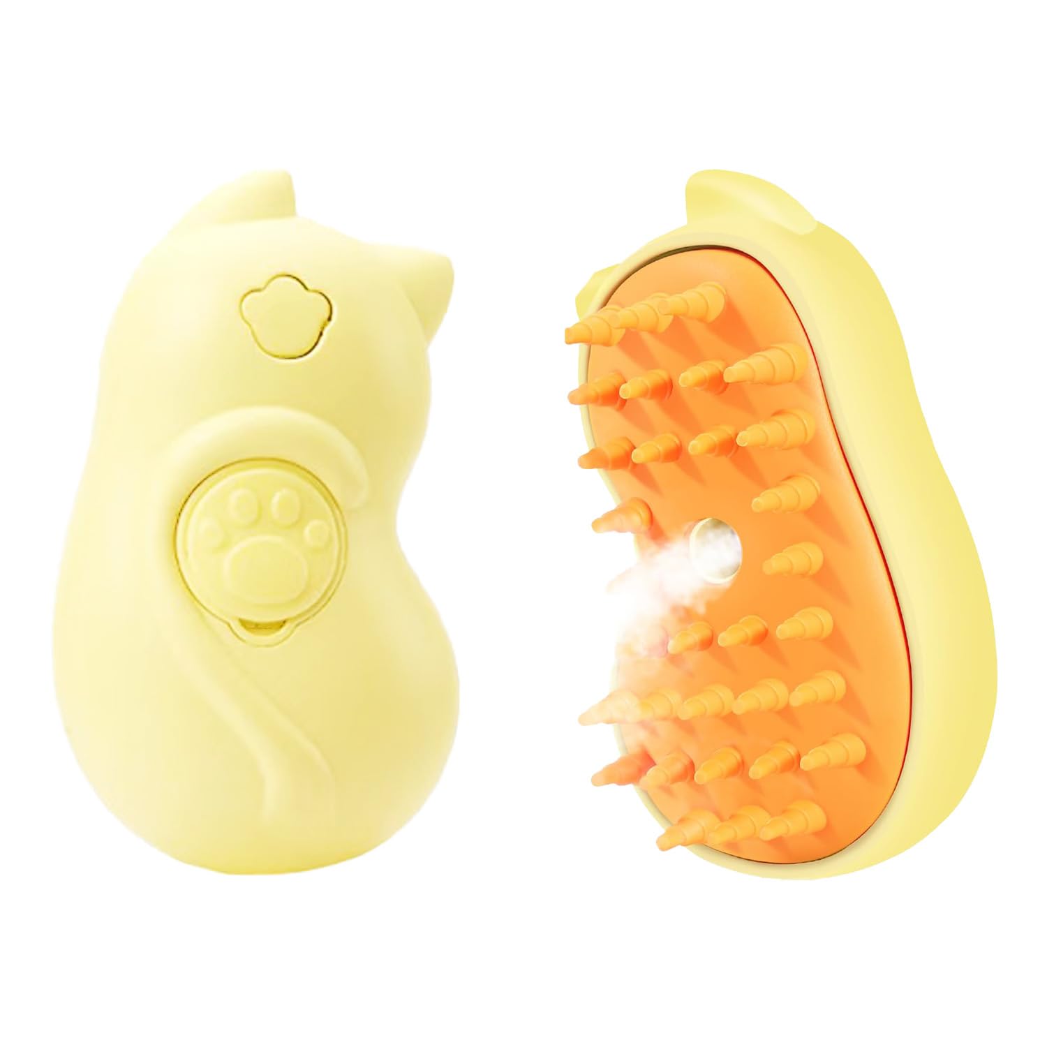 猫 ブラシ 猫 ブラシ スチーム シリコンブラシ ペット用 噴霧式 360°回転 USB充電式 スリッカーブラシ マッサージ 猫くし 犬くし ペットグルーミングブラシ 長毛 短毛 猫犬兼用 静電防止 猫 ブラシ シリコン