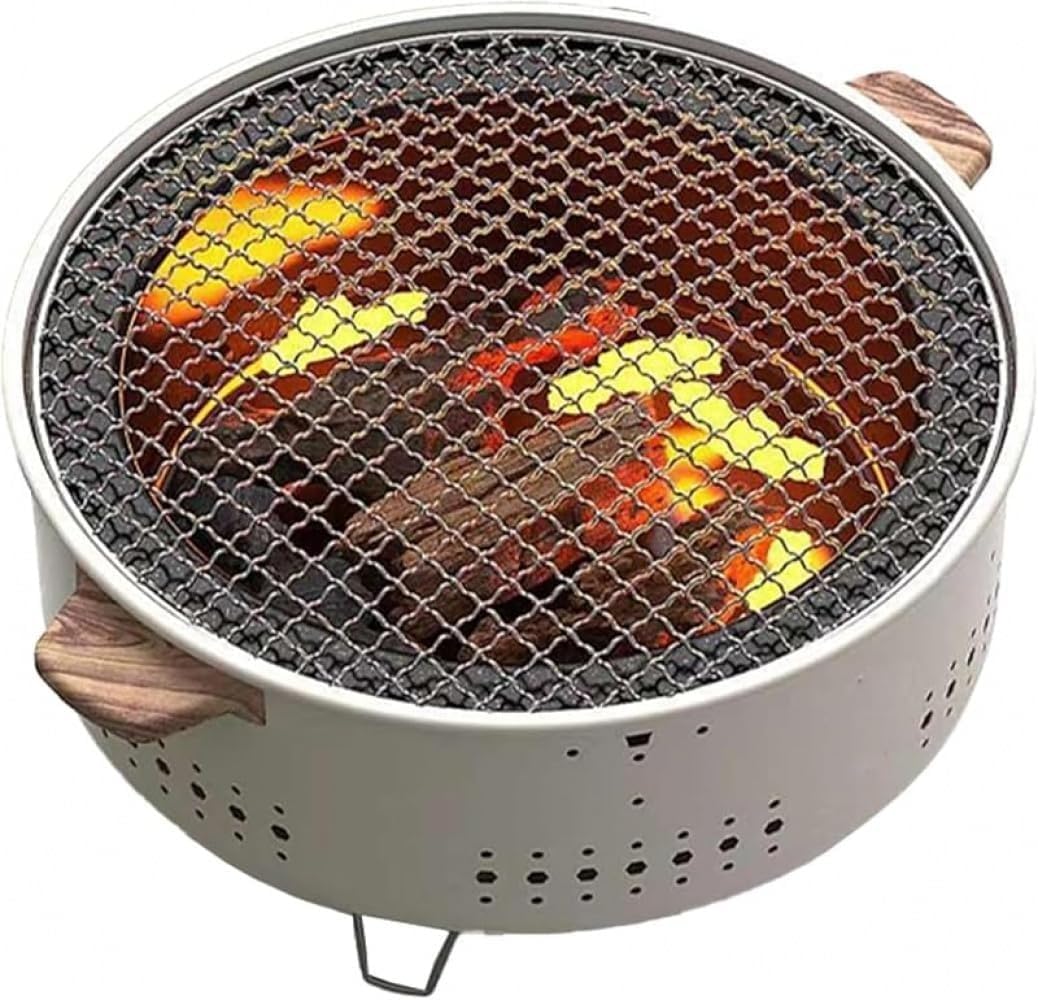 炭焼き バーベキュー コンロ 炭火コンロ 七輪 ステンレス製 炭火バーベキューグリル 卓上炭火グリル コ..