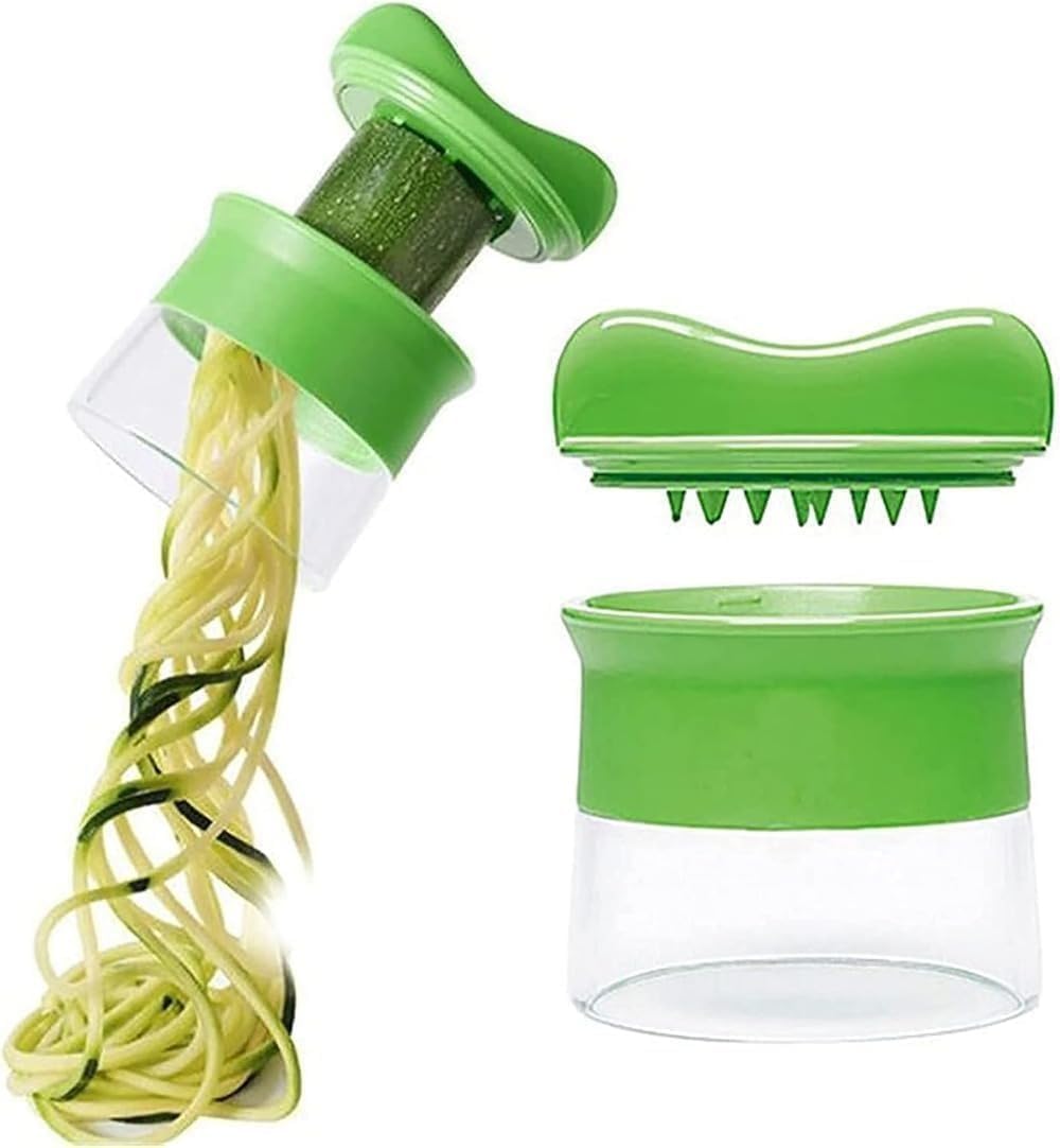 ベジヌードルカッター 野菜 ヌードル カッター 回転式 スライサー 野菜 多機能 調理器セット キッチン用品 人参 大根 みじん切り器 麺状 野菜 クルクル スパイラルカッター