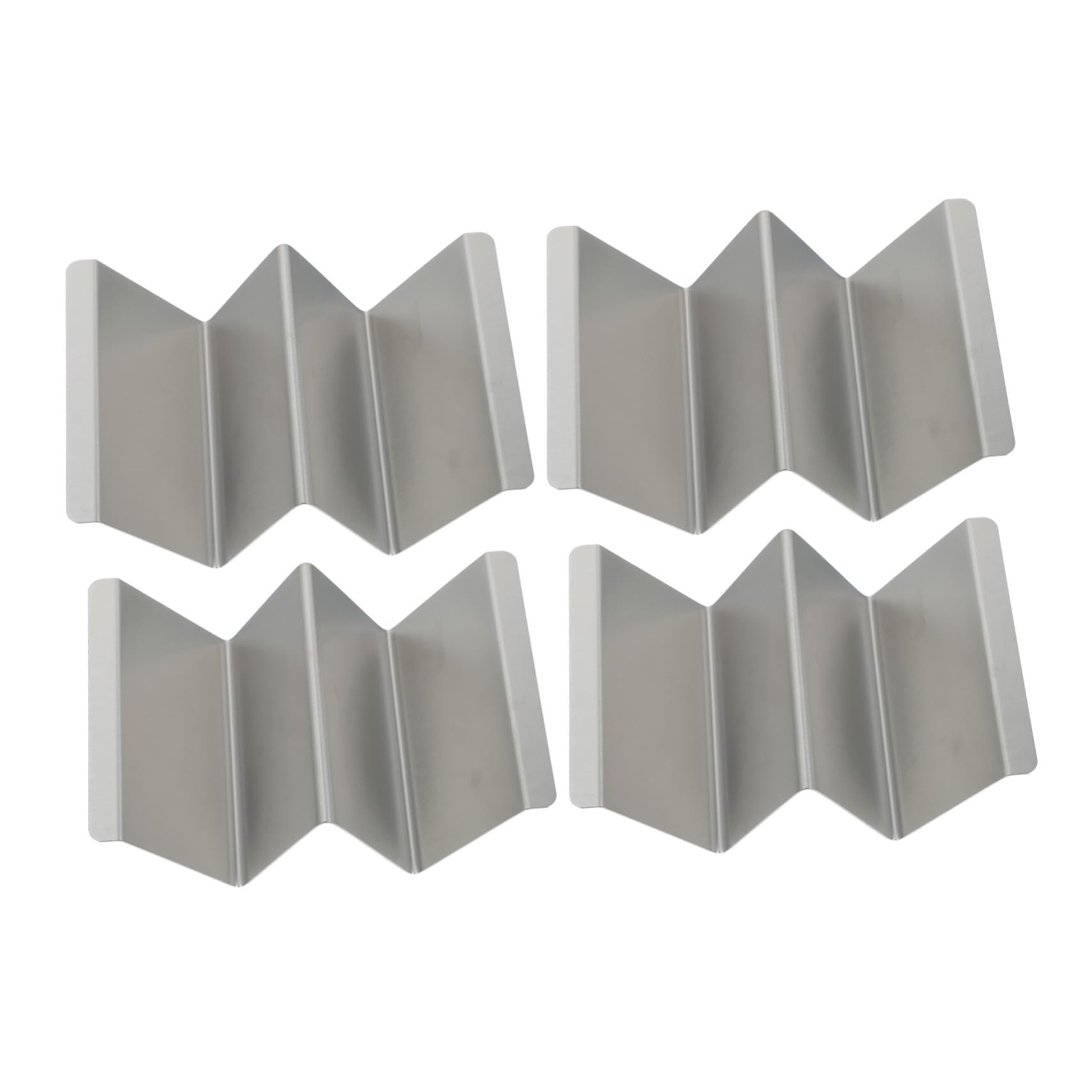 4個 ステンレス製タコスホルダー 薄型設計で積み重ね収納可能 タコスやメキシカンパンケーキをしっかり..