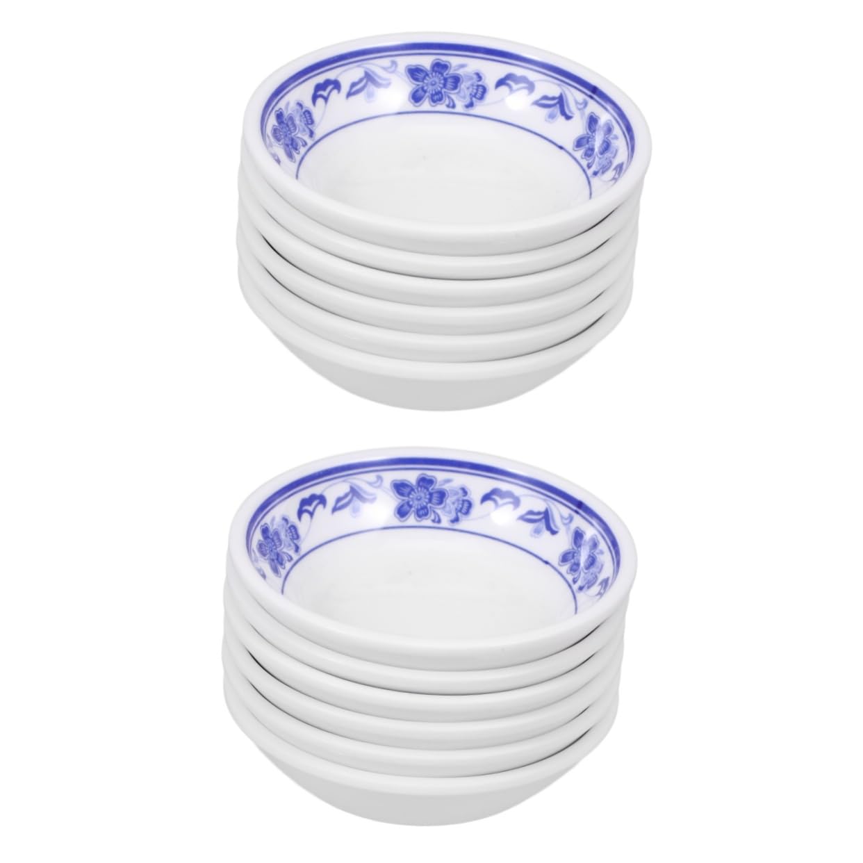 12個 メラミンソースプレート わさび皿 寿司の醤油皿 スパイス用のピンチボウル 丸醤油皿 メラミンソー..