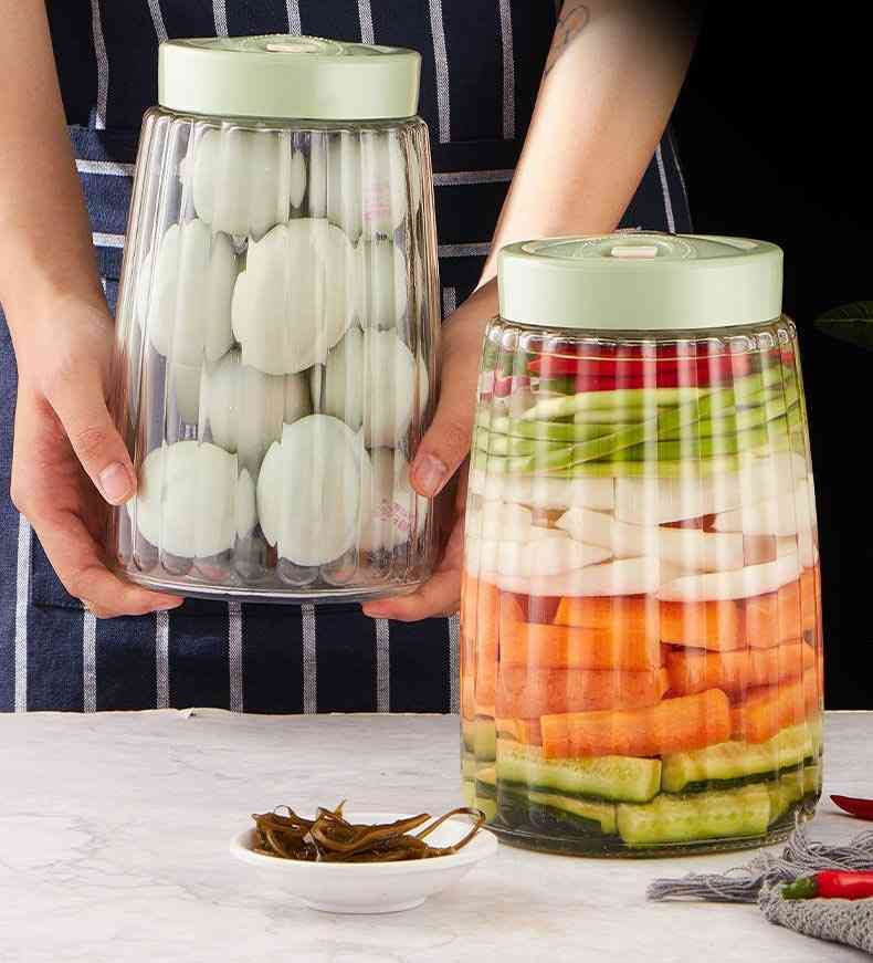 保存容器 食品 ガラス瓶 密封瓶 保存容器 果実酒 酵素シロップ 多機能 梅酒 ガス抜き弁付き 漬物貯蔵瓶..