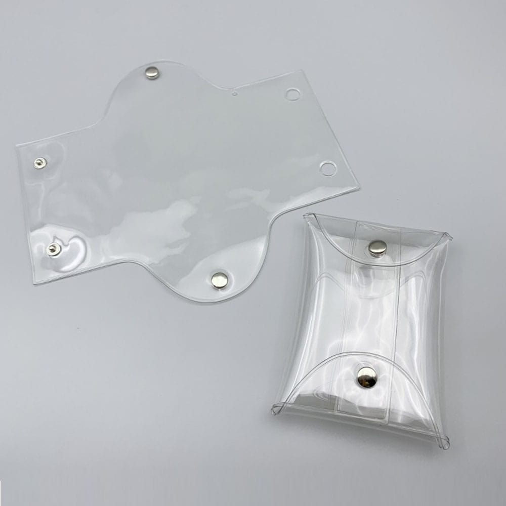 小銭入れ 透明 推し活 キーケース カードケース ボタン 小さい