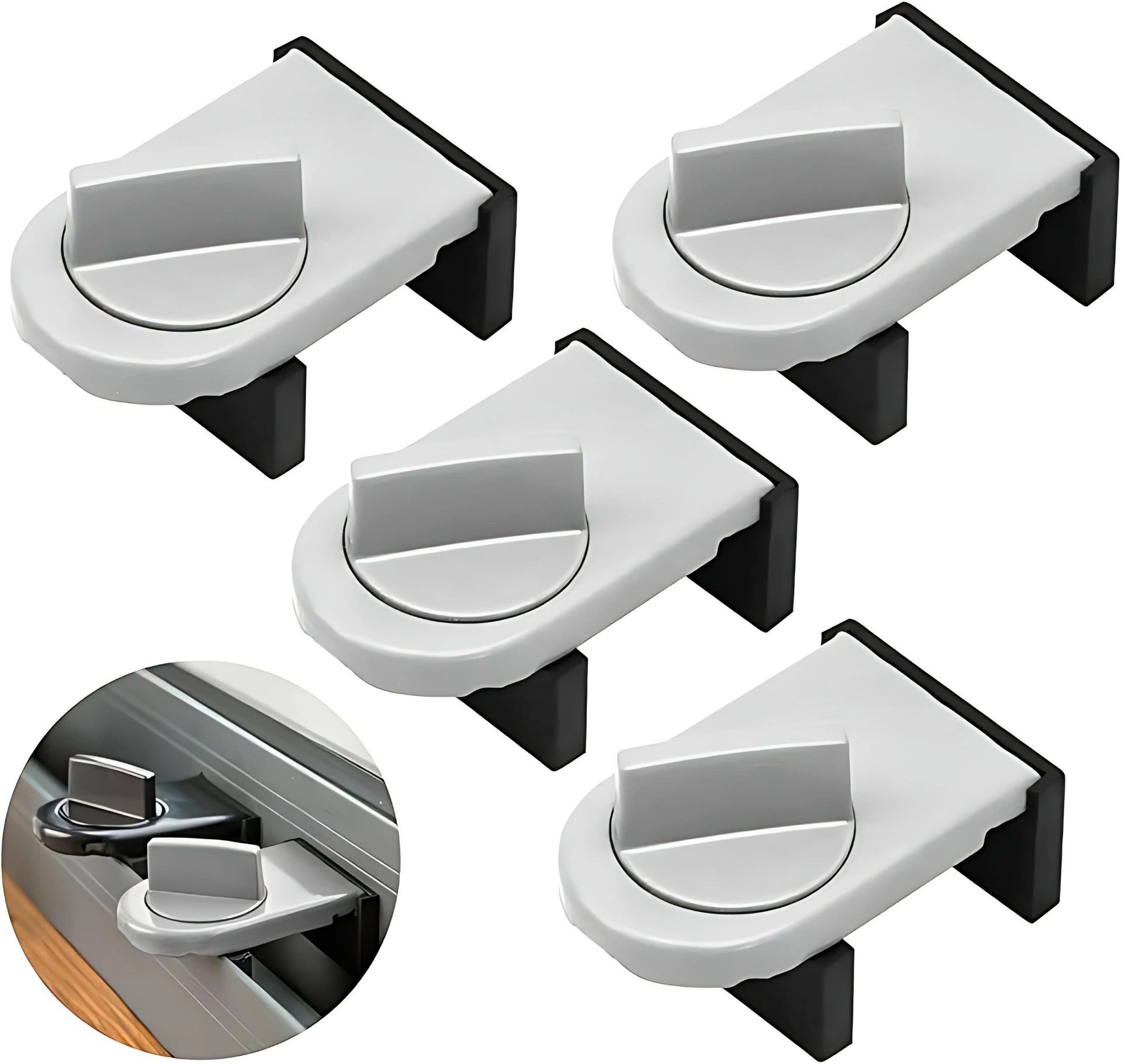 「4個セット」 窓 ロック ストッパー 防犯 ウインドロック 補助錠 4個入 サッシ 窓補助錠 窓ロック 窓ストッパー 防犯ロック 防犯グッ