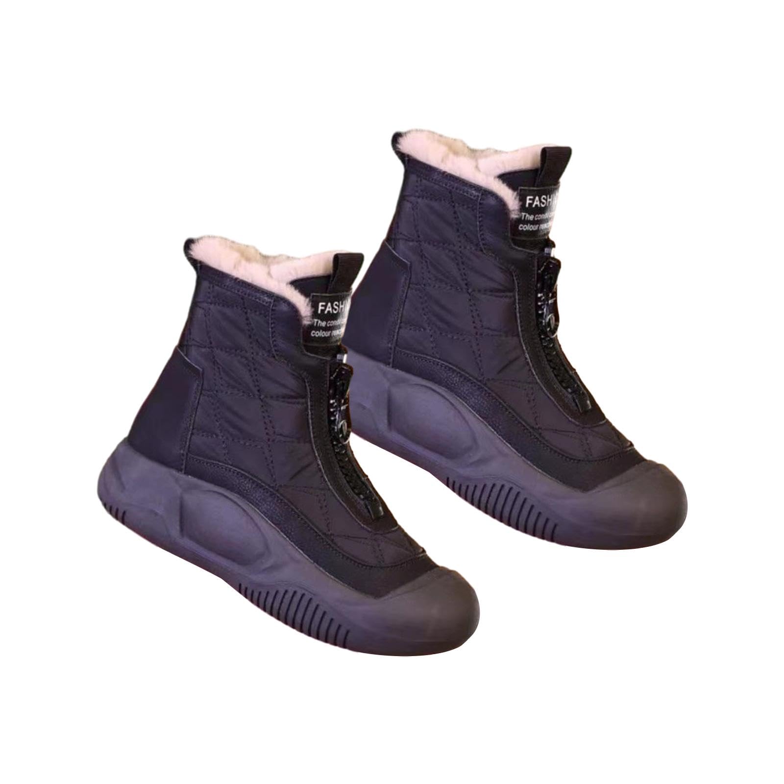 女性の冬のスノーブーツミッドカーフブーツ履物ブーティ肥厚軽量暖かい靴秋冬の靴仕事冬