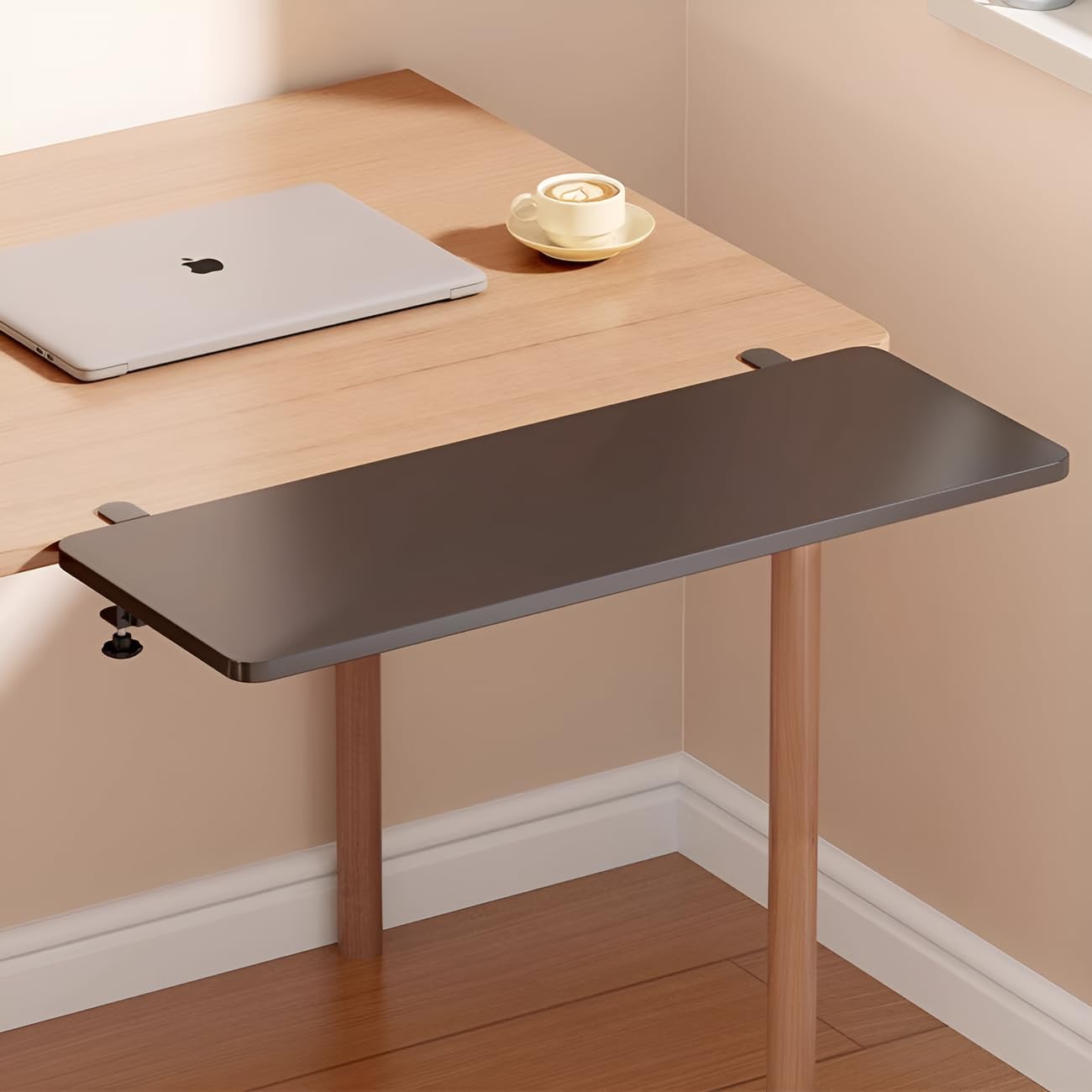 デスクエクステンダー キーボードトレイ アームレスト エックステンダー拡張 肘置き板 折りたたみ 取り..