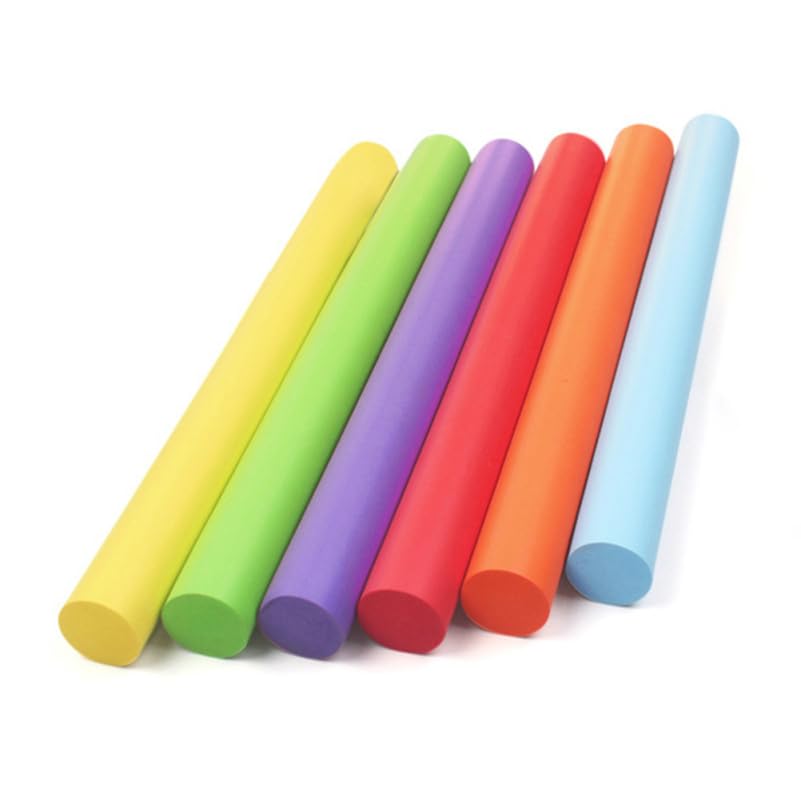 リレーバトン 子供 6本 トレーニング 径2.5cm 長さ29cm 握りやすい 軽量 耐久 高視認性 スポーツ用品 ..