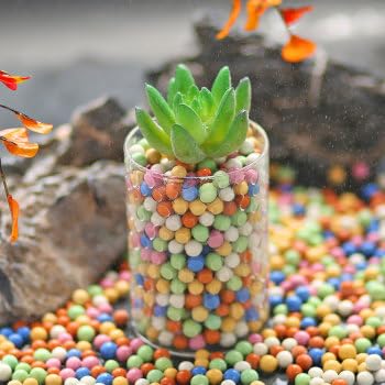 園芸用セラムサイト ボール 疎水性 下層土 セラミック粒子 砂利 円形 排水浄化用セラムサイト 多肉植物鉢飾り用セラムサイト 栽培石 500g カラーセラムサイト