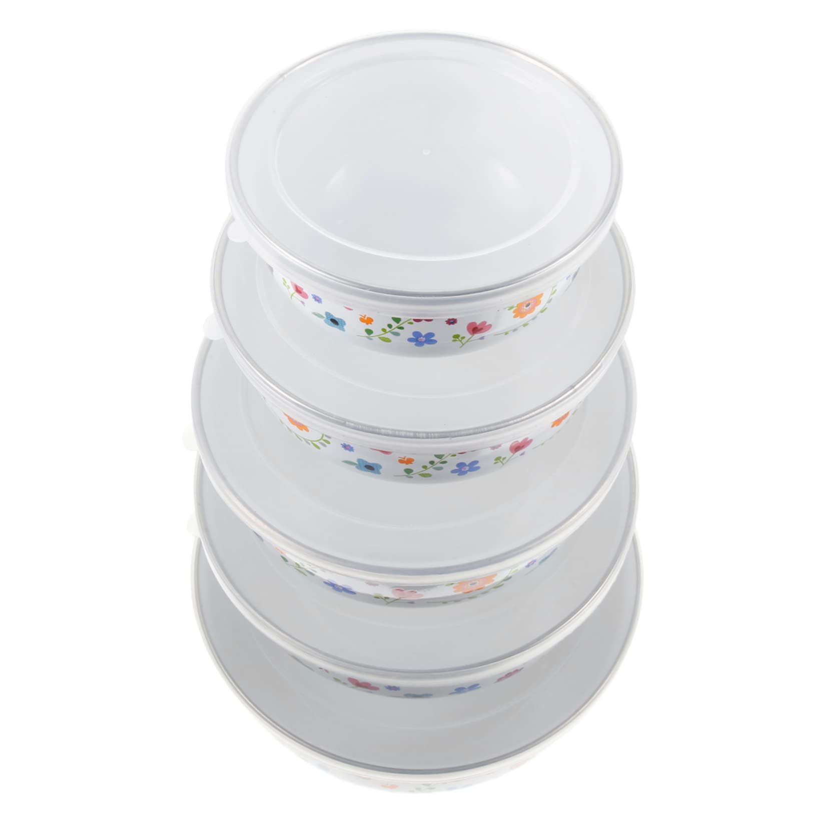 1 セット ホーロー保存ボウル 蓋付きエナメル入れ子ボウル 食器類 食品容器 台所 気密 ささいなこと エ..