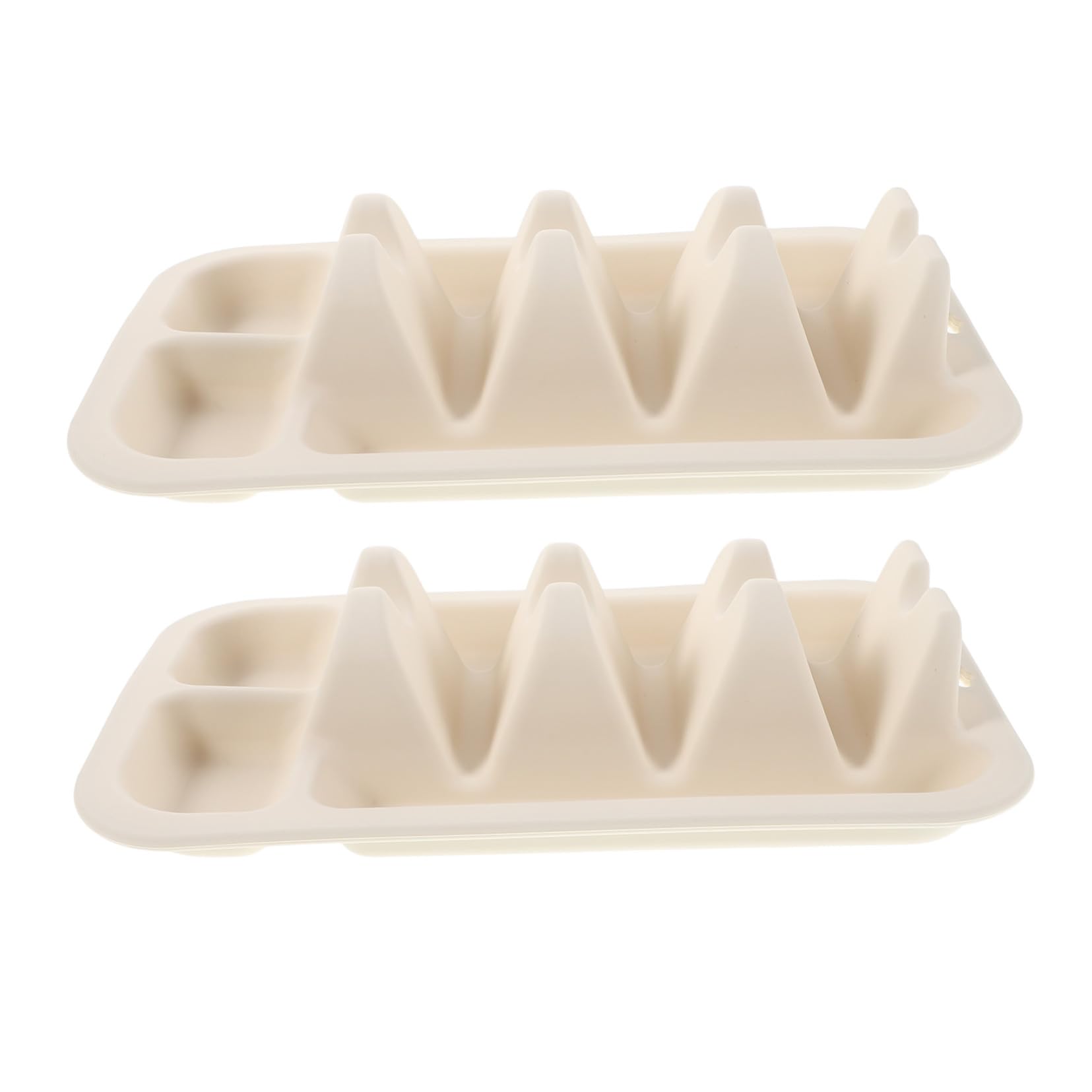 2個シリコン製タコ皿 仕切り付き非滑りトルティーヤプレート 耐熱